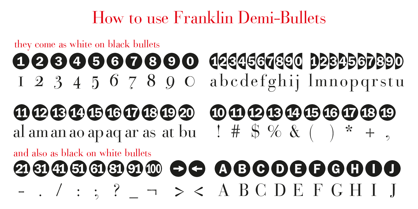 Example font Bullets #7